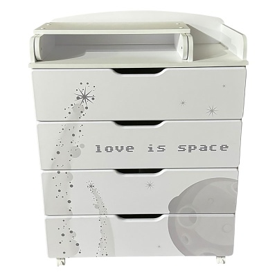 Комод детский с пеленальной доской Антел Ariel 800/4 Космос 01